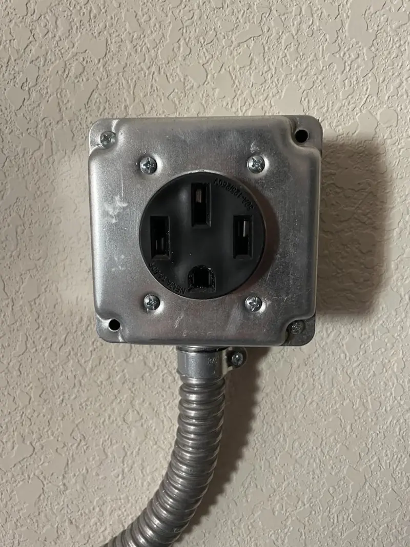 NEMA 14-50 outlet installed for Electrical Panel Upgrade in Pearl